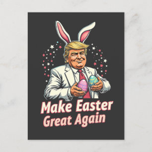 Invitation Carte Postale Refaire Pâques grande à nouveau Pâques Trump Œufs 