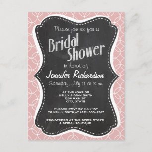 Invitation Carte Postale Regard vintage de tableau sur les cercles mauve