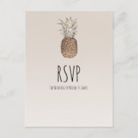 Réponse de mariage tropical Hawaïen à l'ananas rus