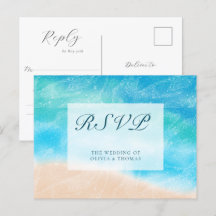 Réponse élégante classique aquarelle de mariage de