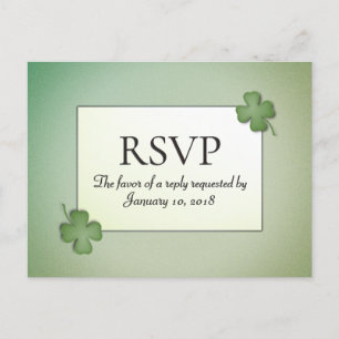 Invitation Carte Postale Réponses pour Rêves Irlandais avec Choix de Plat P