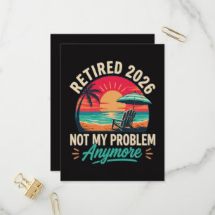Invitation Carte Postale Retraité 2026 Plus Mon Problème 