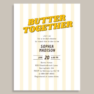 Invitation Carte Postale Rétro Papillon Ensemble Jaune Baby Shower de Marié