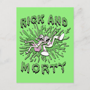 Invitation Carte Postale RICK ET MORTY™ Falling Into Acid