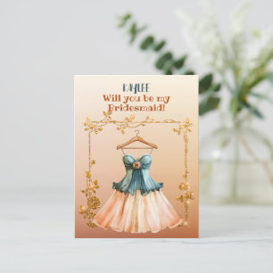 Invitation Carte Postale Robe Humide Serez-Vous Ma Femme D'Accueil