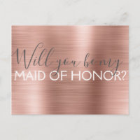 Rose Rose or élégant et moderne femme d'honneur