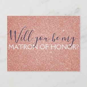 Invitation Carte Postale Rose Rose Parties scintillant Or & Étincelle Matro