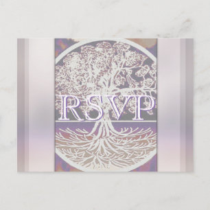 Invitation Carte Postale RSVP   Arbre de vie
