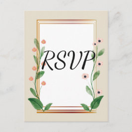 Invitation Carte Postale Rsvp classique et élégant