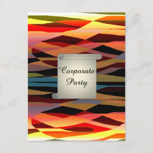 Invitation Carte Postale RSVP Corporate Party Jouer Vivid