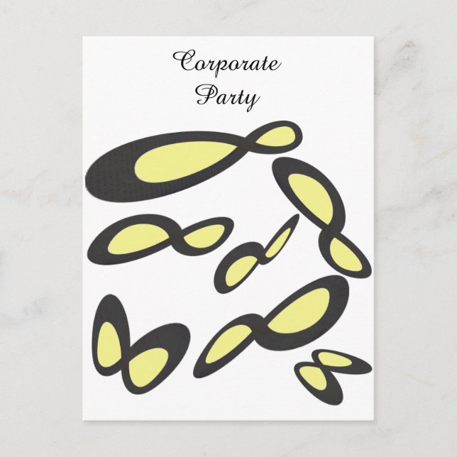 Invitation Carte Postale RSVP Corporate Party - Symbole d'infini (Devant)