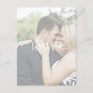 Invitation Carte Postale RSVP de mariage personnalisé avec photo