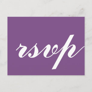 Invitation Carte Postale RSVP Mariage Luxe Feuille d'Or