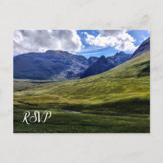 Invitation Carte Postale RSVP mariage montagne