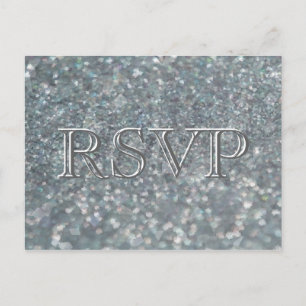 Invitation Carte Postale RSVP Perles concassées