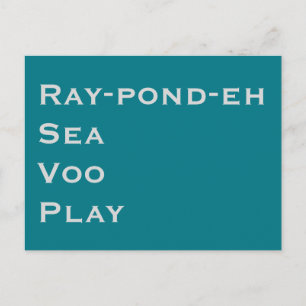 Invitation Carte Postale RSVP, Prononcé