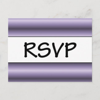 Invitation Carte Postale RSVP Purple