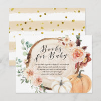 Rustic Citrouille Floral Baby showers Livres pour 