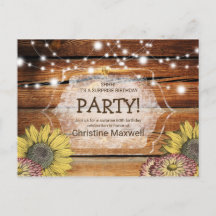 Rustic Surprise tournesol 60e anniversaire Invitat