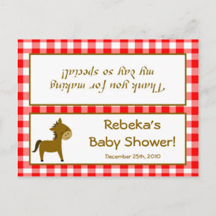 Invitation Carte Postale Sac de Goody Topper Grange rouge Animaux de ferme