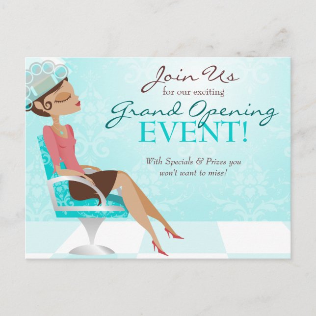 Invitation Carte Postale Salon de déesse de beauté Grand ouverture (Devant)