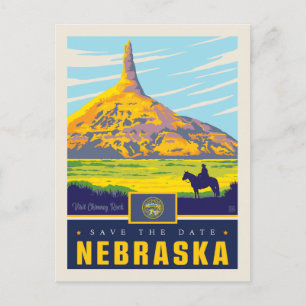 Invitation Carte Postale Save the date   Nebraska