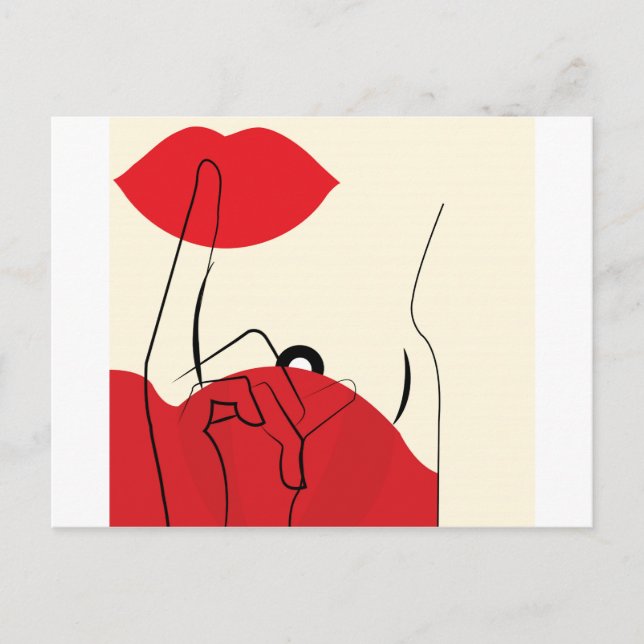 Invitation Carte Postale secret (Devant)