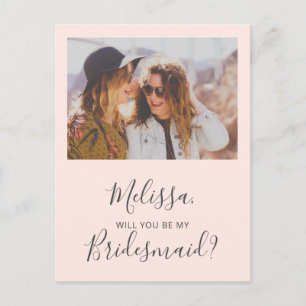 Invitation Carte Postale Seras-Tu Ma Femme D'Accueil Photo Simple