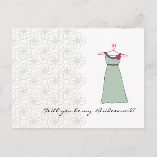 Invitation Carte Postale Serez-vous ma demoiselle d'honneur ? Personnalisab