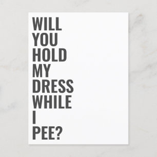 Invitation Carte Postale Serez-Vous Ma Servante D'Épouse Pendant Que Je Pee