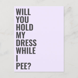 Invitation Carte Postale Serez-Vous Ma Servante D'Épouse Pendant Que Je Pee