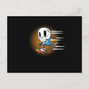 Invitation Carte Postale Skateboard Skeleton Skateboard Skateboard