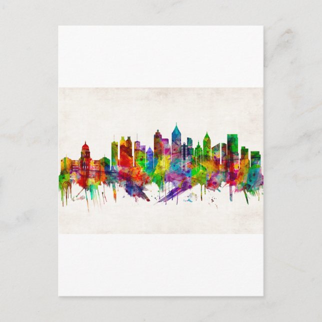 Invitation Carte Postale Skyline Atlanta Georgia (Devant)