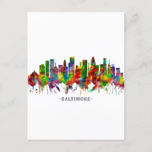 Invitation Carte Postale Skyline Baltimore Maryland
