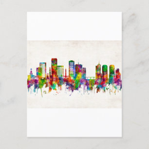 Invitation Carte Postale Skyline de Richmond en Virginie