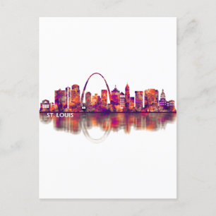 Invitation Carte Postale Skyline de Saint-Louis Missouri