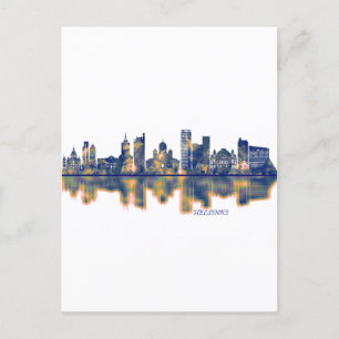 Invitation Carte Postale Skyline Helsinki