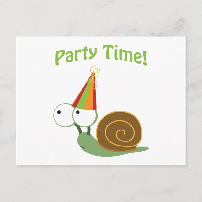 Invitation Carte Postale Snail de fin de partie (Devant)