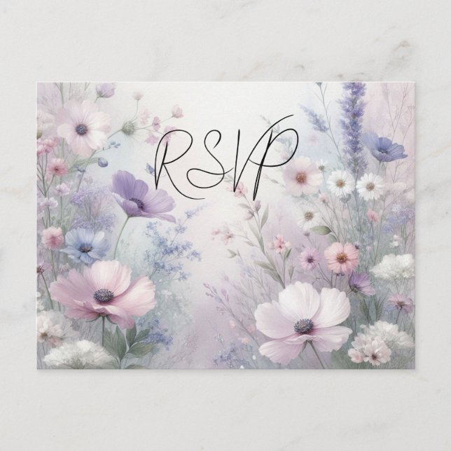 Invitation Carte Postale Soft Fleur sauvage Meadow Daydream (Devant)