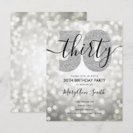 Invitation Carte Postale Soirée 30e anniversaire moderne et élégante