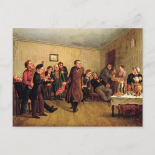 Invitation Carte Postale Soirée d'un négociant
