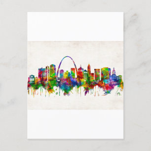 Invitation Carte Postale St. Louis Missouri Skyline