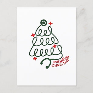 Invitation Carte Postale Stethoscope Arbre de Noël Lumières Éclairage Infir