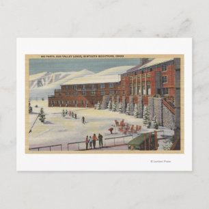 Invitation Carte Postale Sun Valley, ID - Ski Party à Lodge Sawtooth