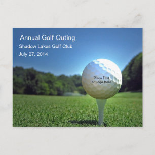 Invitation Carte Postale Sur L'Invitation À Texte Personnalisé Tee Golf