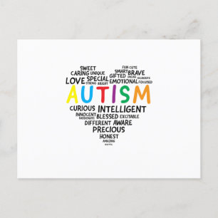 Invitation Carte Postale T-shirts d'Autism