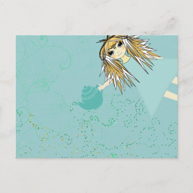 Invitation Carte Postale Tea Party (Devant)