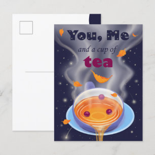 Invitation Carte Postale Tea Party Tea Cup Tea Time