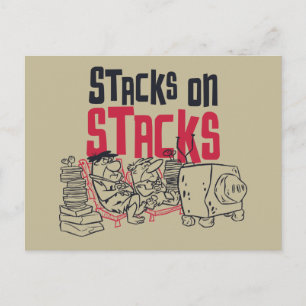 Invitation Carte Postale The Flintstones Fred & Barney - Stacks on Stacks