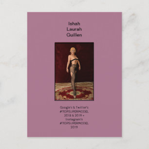 Invitation Carte Postale #TOPSUPERMODEL Ishah Laurah